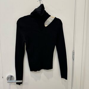 Astr Black Off-the-Shoulder Sweater